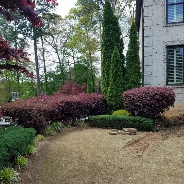 Shrubs and beds kept by our crew at a Birmingham-area home